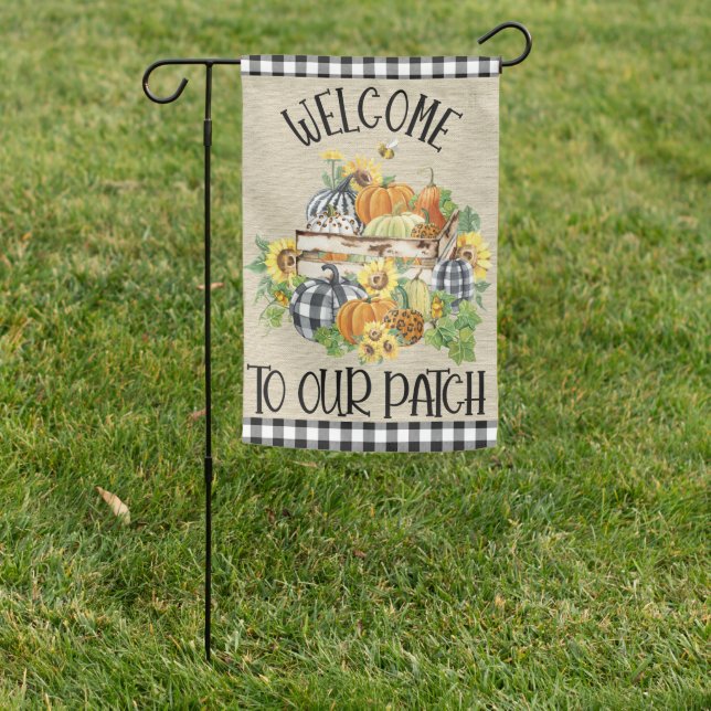 Welcome to Our Patch Autumn Garden Flag (In SItu)