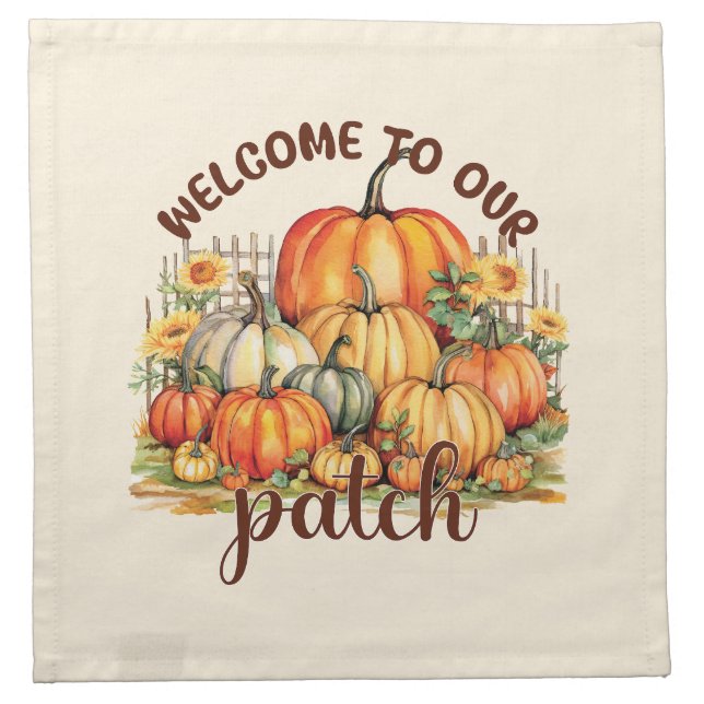 Welcome To Our Patch Cloth Napkin (Front)