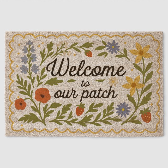 Welcome to Our Patch - Coir Mat (Front)