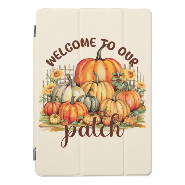Welcome to Our Patch – Cozy Pumpkin Patch iPad Pro Cover (Front)