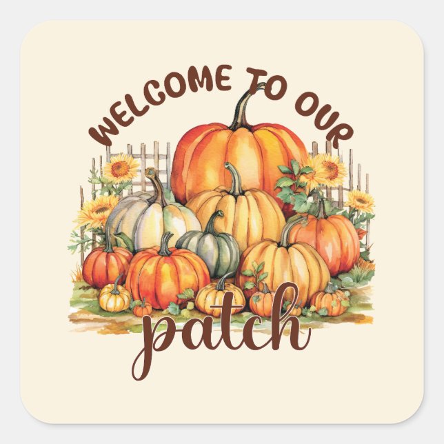 Welcome To Our Patch Square Sticker (Front)