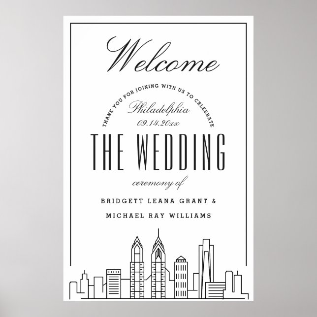 Welcome to Our Philadelphia Wedding! Poster (Front)