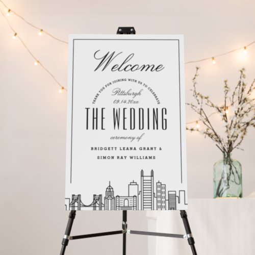 Welcome to Our Pittsburgh Wedding Foam Board