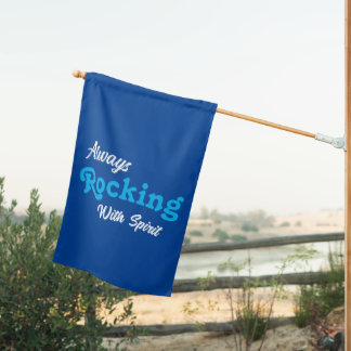 Welcome To Our Porch / Always / Blue / House Flag