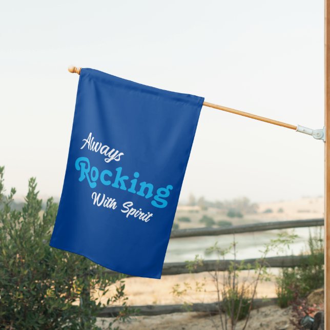 Welcome To Our Porch / Always / Blue / House Flag (Insitu (Back))