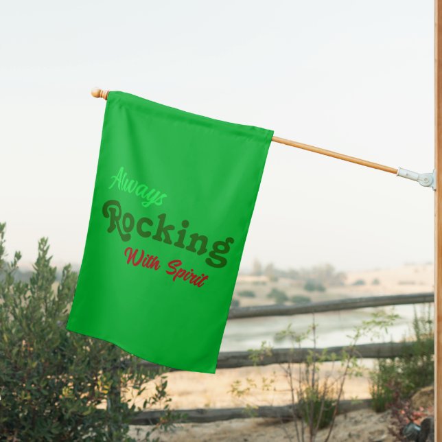 Welcome To Our Porch / Always / Christmas Green / House Flag (Insitu (Back))