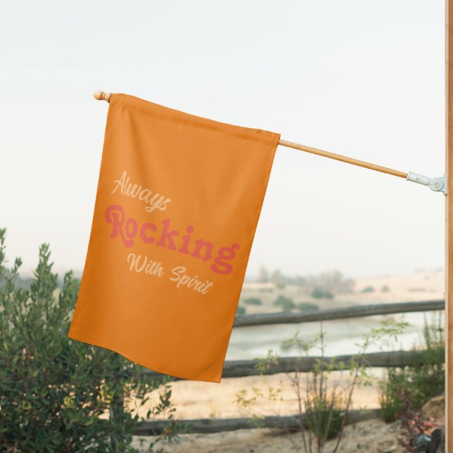 Welcome To Our Porch / Always / Orange / House Flag (Insitu (Back))