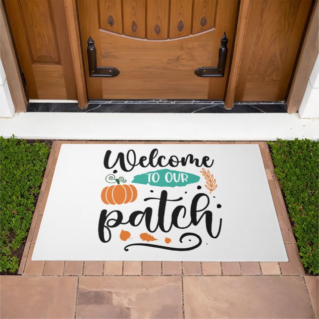 Welcome to Our Pumpkin Patch Doormat (Outdoor)