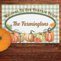 Welcome To Our Pumpkin Patch Family Name