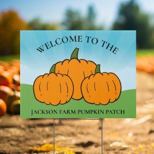 Welcome to Our Pumpkin Patch Farm Custom Yard Sign