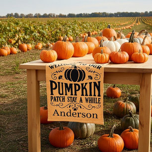 Welcome to our pumpkin patch personalized long table runner