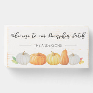 Welcome to our Pumpkin Patch Wooden Box Sign