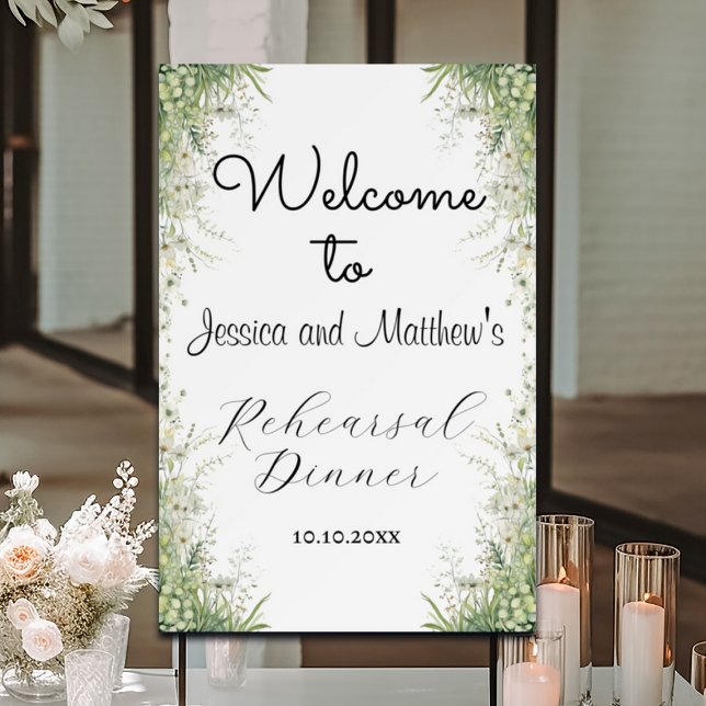 Welcome to our Rehearsal Dinner Dusty Sage Green Foam Board (Creator Uploaded)