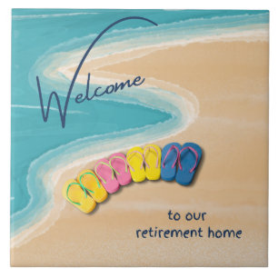 Welcome to our Retirement Home Beach Themed Ceramic Tile