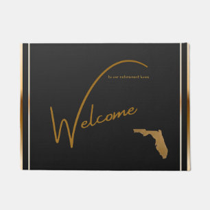 Welcome to our retirement home Florida state map Doormat