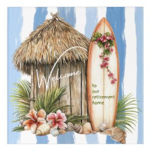 Welcome to our Retirement Home Tropical Themed Acrylic Print