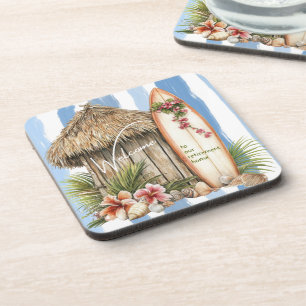 Welcome to our Retirement Home Tropical Themed  Beverage Coaster