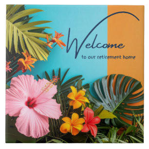 Welcome to our Retirement Home Tropical Themed Ceramic Tile