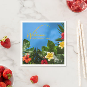 Welcome to our Retirement Home Tropical Themed Napkins