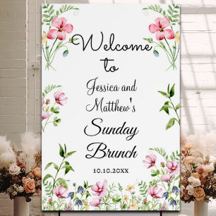 Welcome to our Sunday Brunch Wildflowers Foam Board