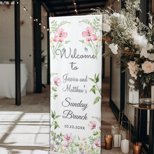 Welcome to our Sunday Brunch Wildflowers Retractable Banner