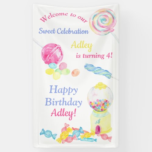 Welcome to our Sweet Celebration Candy Birthday Banner
