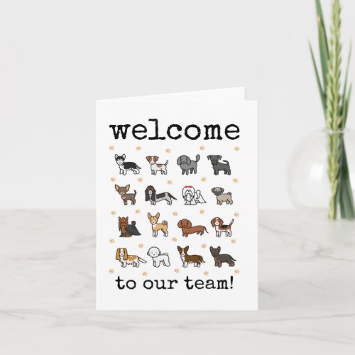 Welcome to Our Team Funny Dog Collage Card
