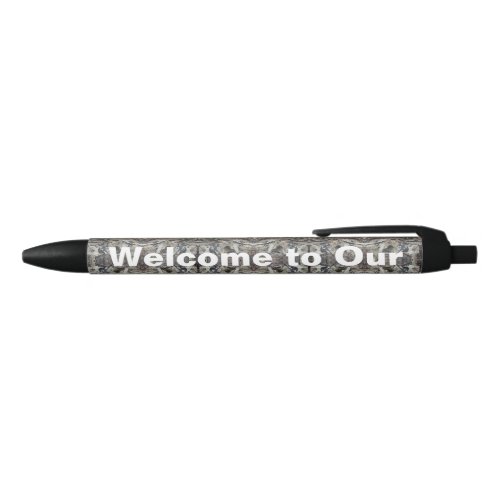 Welcome to Our Team Marble Brown Gray Professional Black Ink Pen