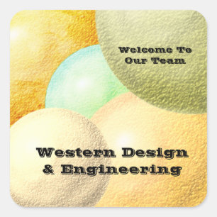 Welcome To Our Team Pastel Employee Appreciation Square Sticker