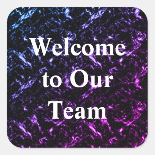 Welcome to Our Team Unique Blue Purple Employee Square Sticker