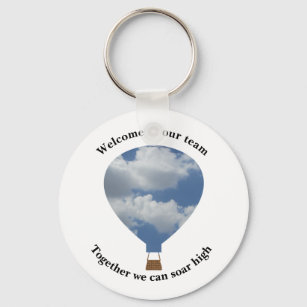 Welcome to Our Team Unique Hot Air Balloon Keychain