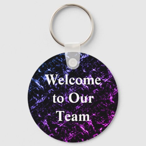 Welcome to Our Team Vibrant Business Professional Keychain