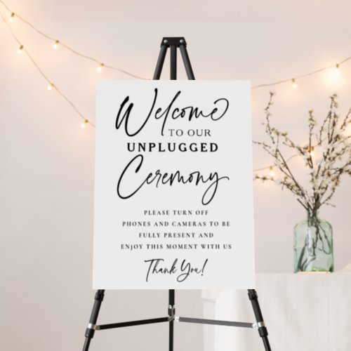 Welcome to our Unplugged Wedding  Wedding Sign
