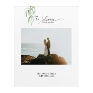 Welcome to Our Wedding Acrylic Photo Sign Acrylic  Print