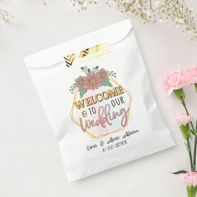 Welcome to our Wedding add names date Favor Bag (Sealed)