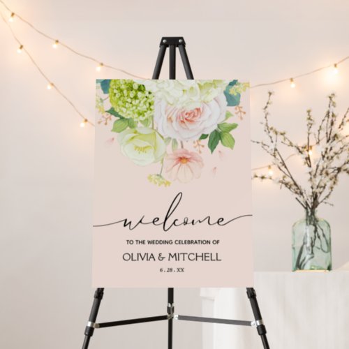 Welcome to Our Wedding Blush Pink Foam Board