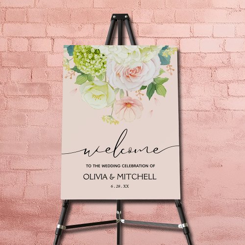 Welcome to Our Wedding Blush Pink Foam Board