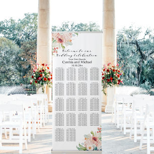 'Welcome to our Wedding Celeb.' 18 Table Seating Retractable Banner