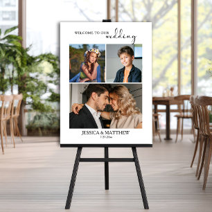 Welcome to Our Wedding Childhood Photos Foam Board