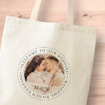 Welcome To Our Wedding Classic Custom Photo Tote Bag<br><div class="desc">This simple and classic design is composed of serif typography and add a custom photo. "Welcome to our Wedding" written in serif.</div>
