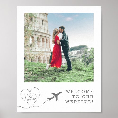 Welcome to our Wedding Destination Travel Theme Poster