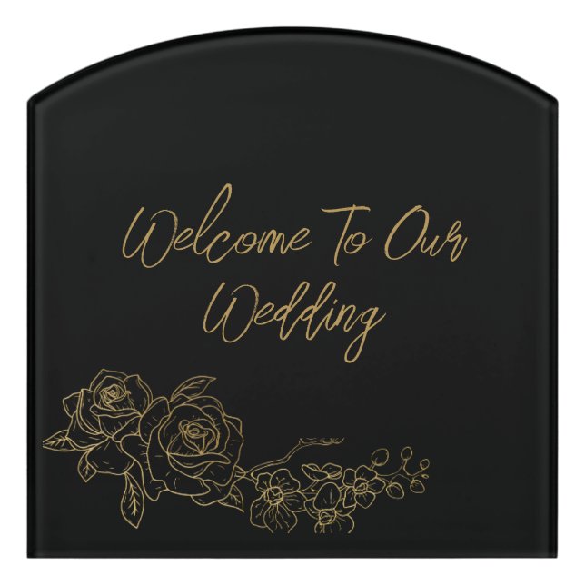 Welcome to our wedding  door sign (Contour Front)