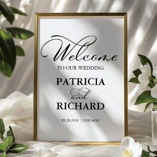 Welcome to our Wedding Elegant Calligraphy Sign