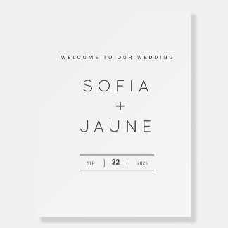 Welcome to Our Wedding – Elegant Custom Foam Board