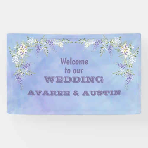 Welcome To our Wedding Floral Banner