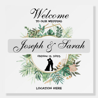 Welcome to our wedding foam board