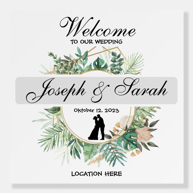 Welcome to our wedding foam board (Front)