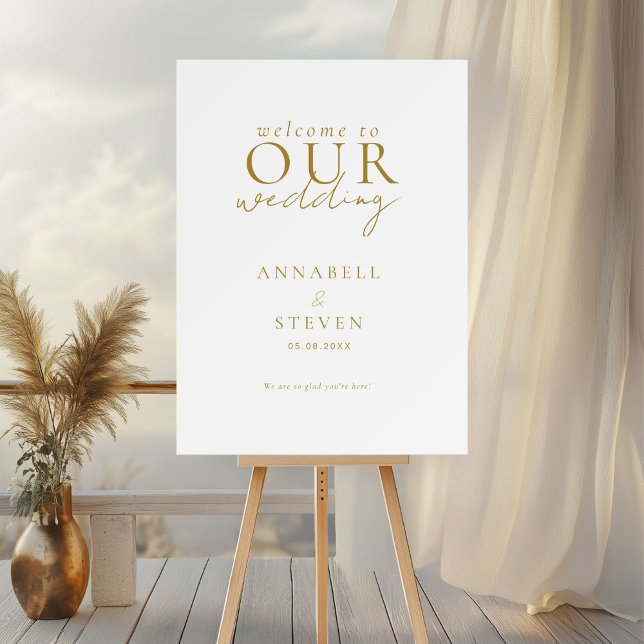 WELCOME TO OUR WEDDING  FOAM BOARD (WELCOME TO OUR WEDDING FOAM BOARD, personalized with your names and date.)