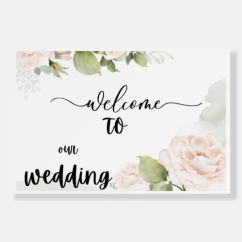 welcome to our wedding foam board