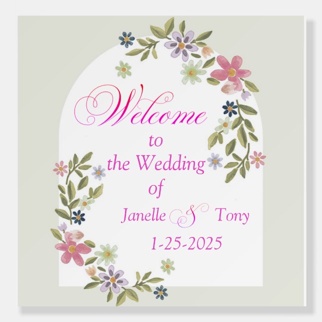 Welcome to our wedding Foam Boards (Front)